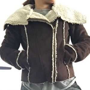 Jack by BB Dakota Faux Shearling Moto Jacket